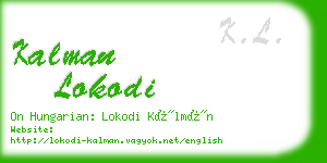 kalman lokodi business card